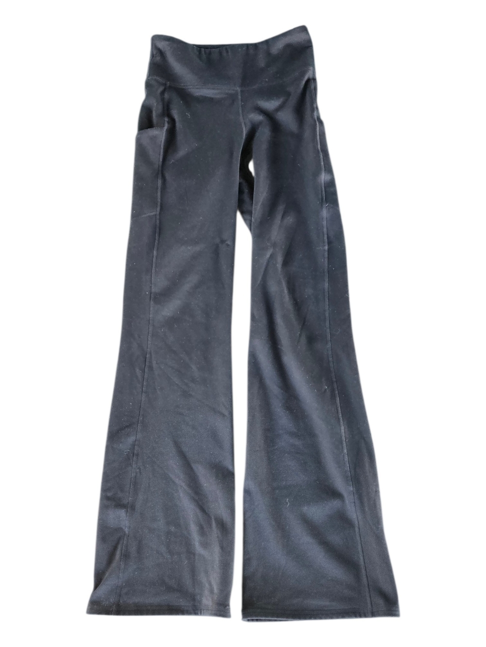 NWOT Fabletics Flare Leggings with Side Pocket Black Small